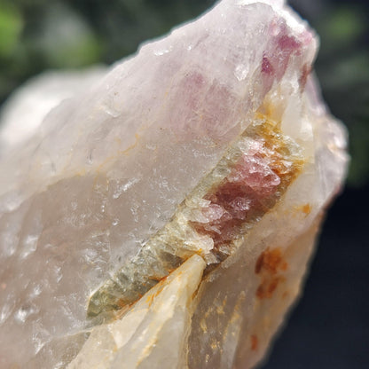 Pink Tourmaline in Lepidolite & Quartz from Brazil 293g, Watermelon Tourmaline, Raw Brazilian Tourmaline Specimen, Lepidolite Crystal