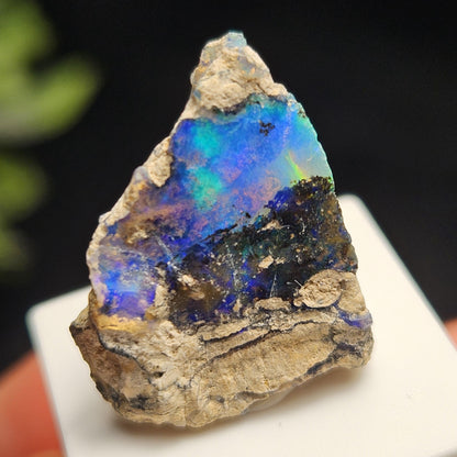 Dendritic Blue Opal 2.04g, Raw African Rainbow Opal Gemstone Specimen