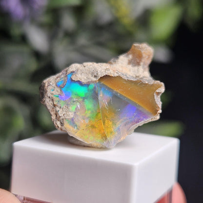 Raw Rainbow Opal Specimen 3.59g, Raw Opal Crystal, Blue Opal Gemstone