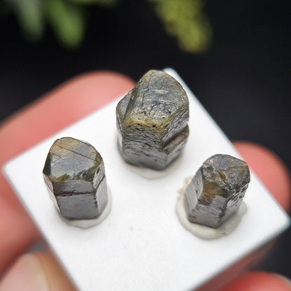 Bicolor Sapphire Crystal, BLUE & GOLD Raw Hexagonal Prism Madagascar Bicolored Sapphire Specimen