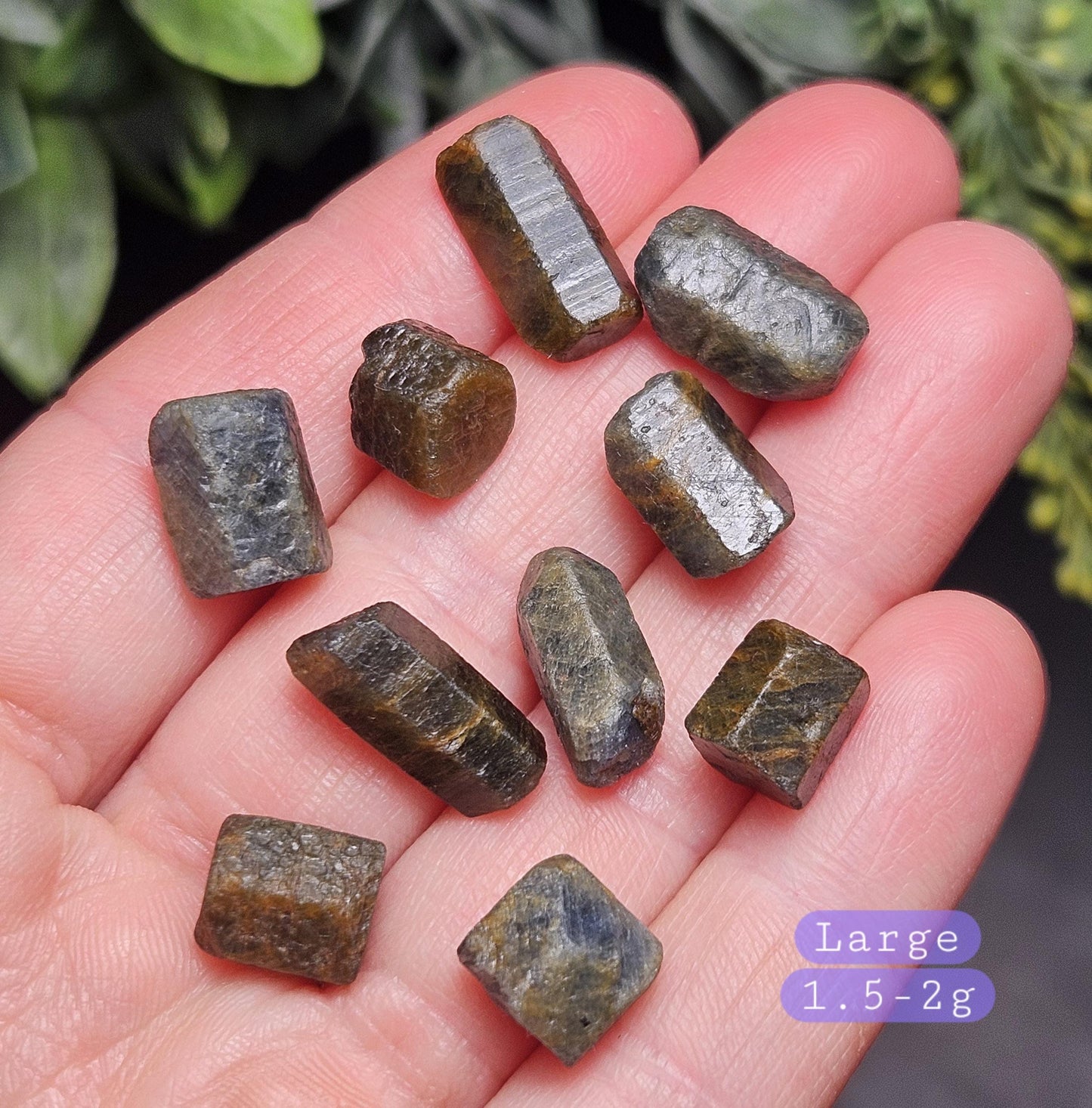 Bicolor Sapphire Crystal, BLUE & GOLD Raw Hexagonal Prism Madagascar Bicolored Sapphire Specimen