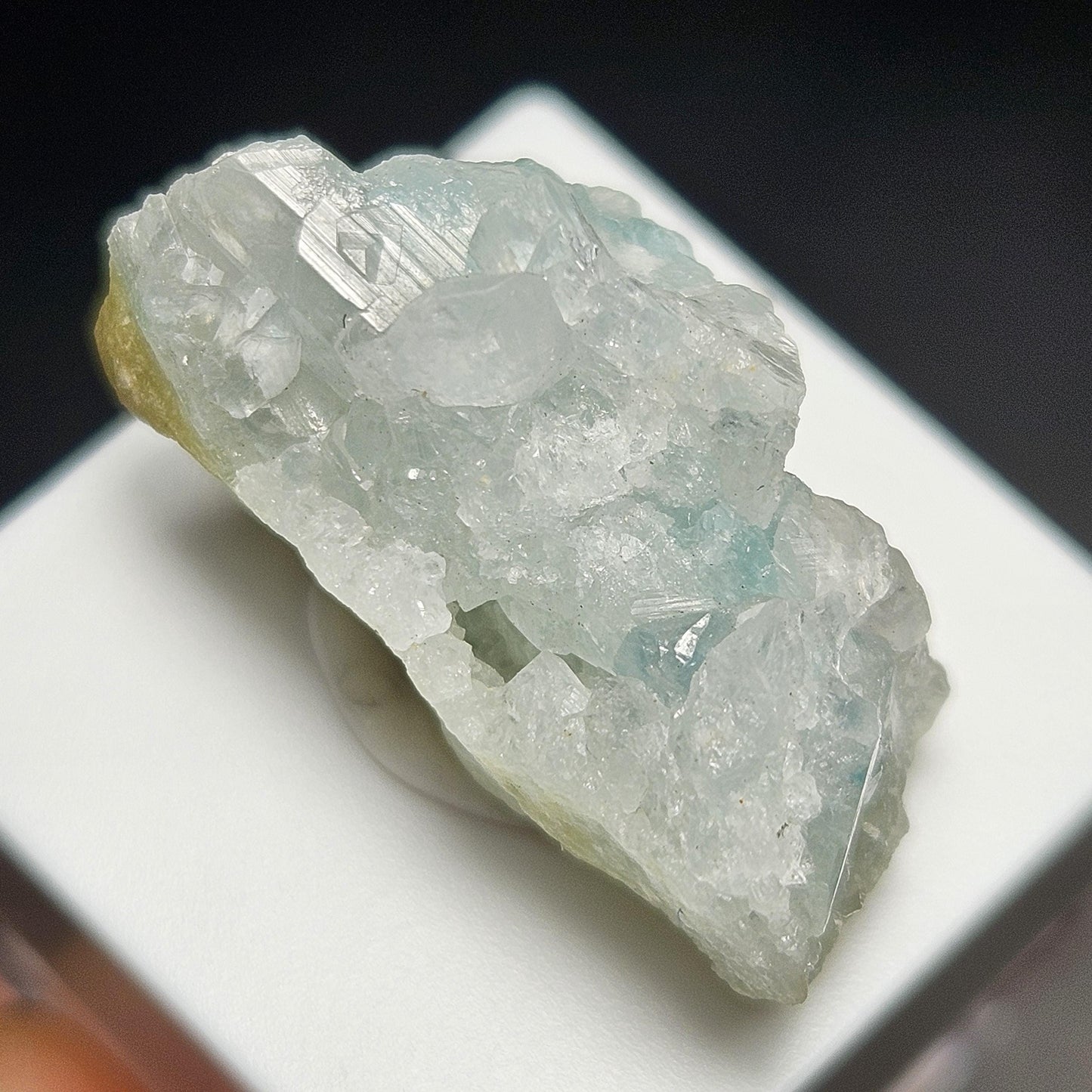 Euclase Crystal Cluster 18.40ct,  Blue & Gold Brazilian Euclase Specimen