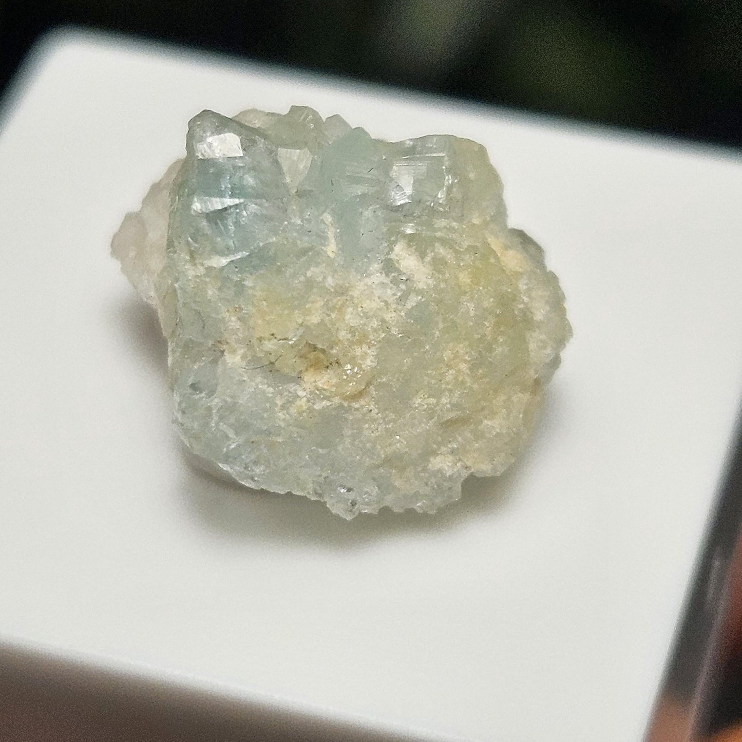 Blue Euclase Crystal Cluster 5.67ct, Blue Striped Brazil Euclase Specimen