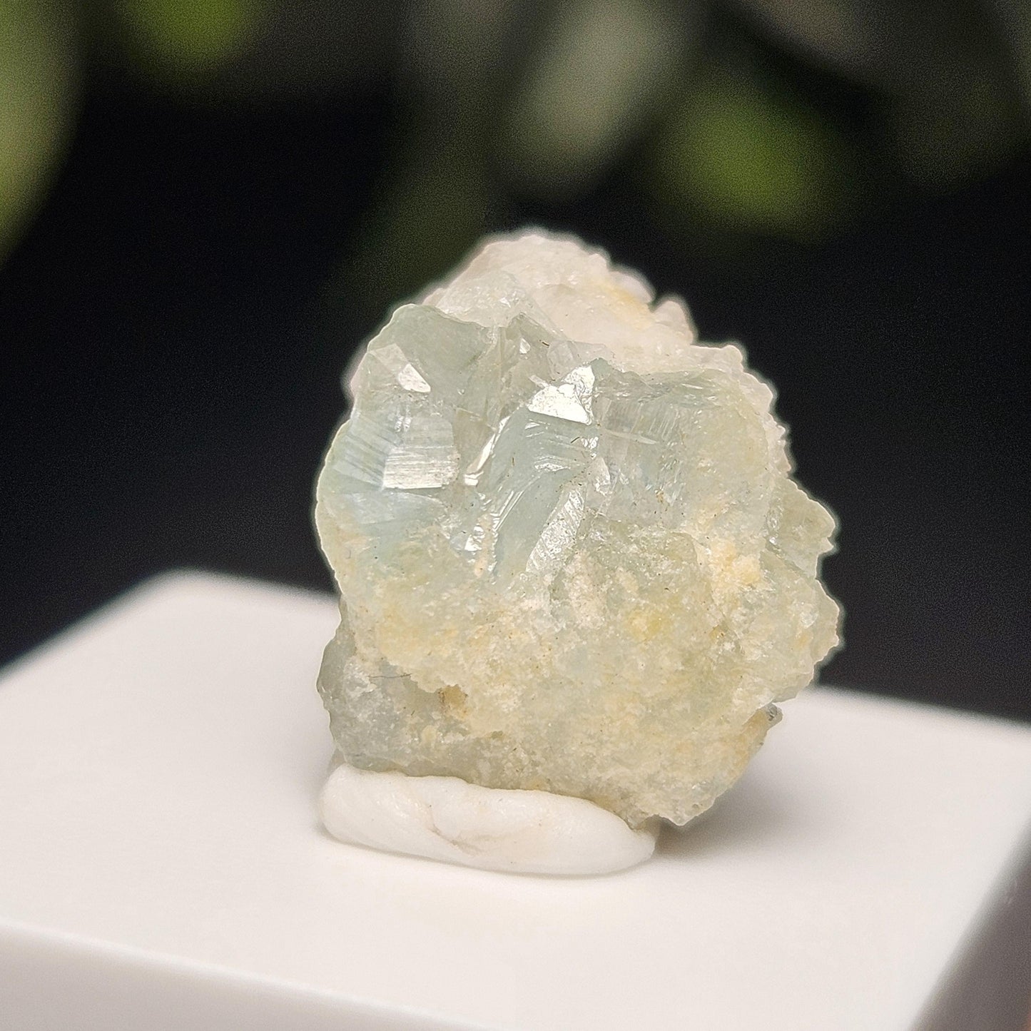 Blue Euclase Crystal Cluster 5.67ct, Blue Striped Brazil Euclase Specimen