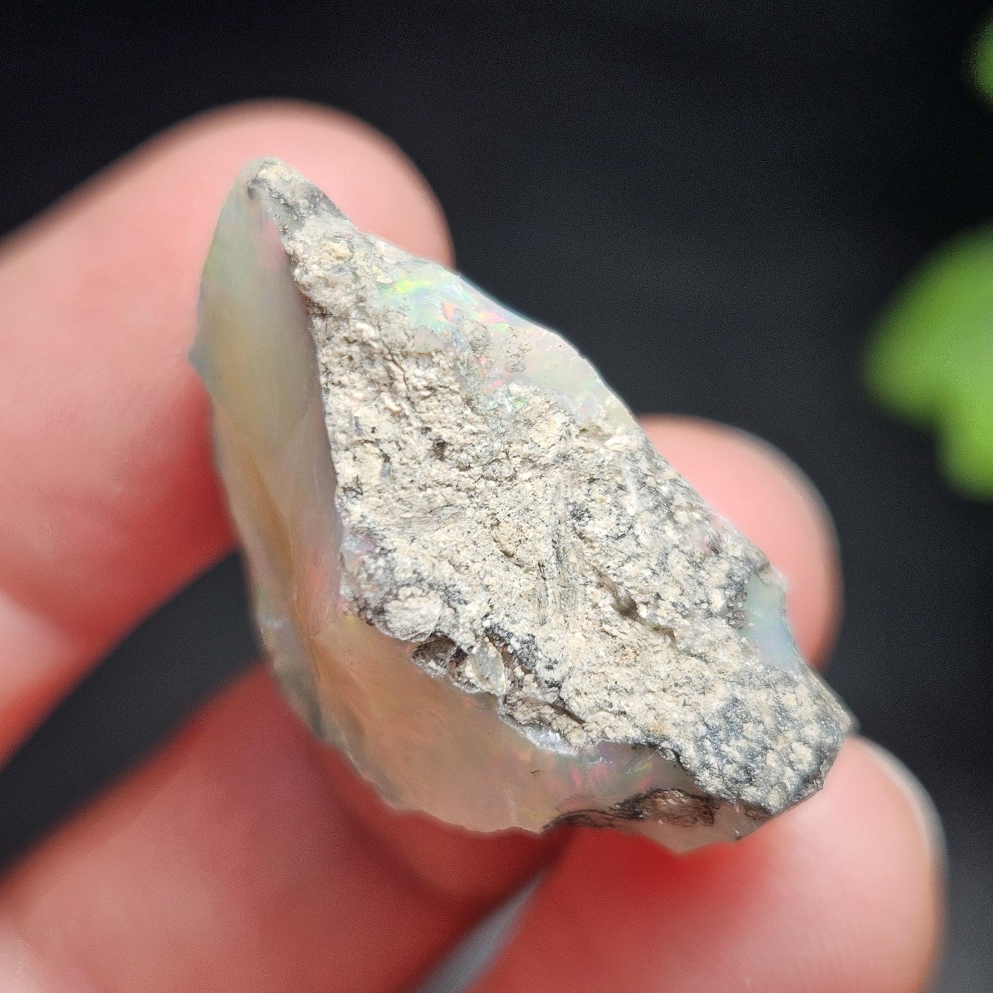 Rainbow Opal Specimen 6.09g, Raw Opal Crystal, Pink Red Blue Opal Gemstone
