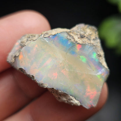 Rainbow Opal Specimen 6.09g, Raw Opal Crystal, Pink Red Blue Opal Gemstone
