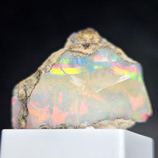 Rainbow Opal Specimen 6.09g, Raw Opal Crystal, Pink Red Blue Opal Gemstone