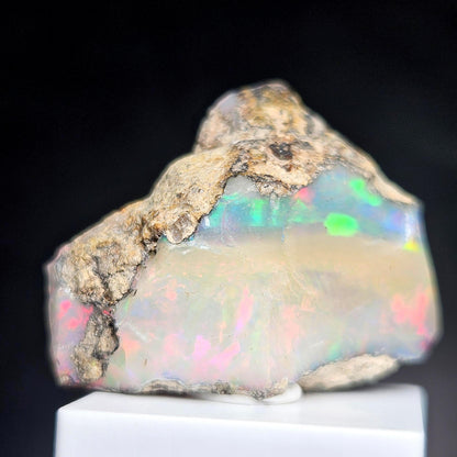 Rainbow Opal Specimen 6.09g, Raw Opal Crystal, Pink Red Blue Opal Gemstone
