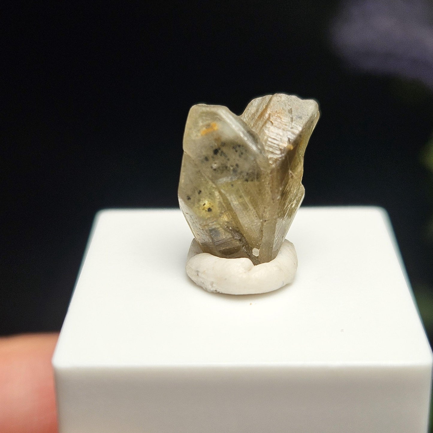 Twinned Chrysoberyl Crystal 6.09ct, RARE Yellow Twin Chrysoberyl Gemstone