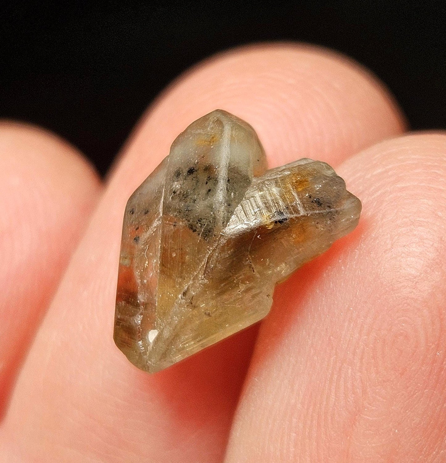 Twinned Chrysoberyl Crystal 6.09ct, RARE Yellow Twin Chrysoberyl Gemstone