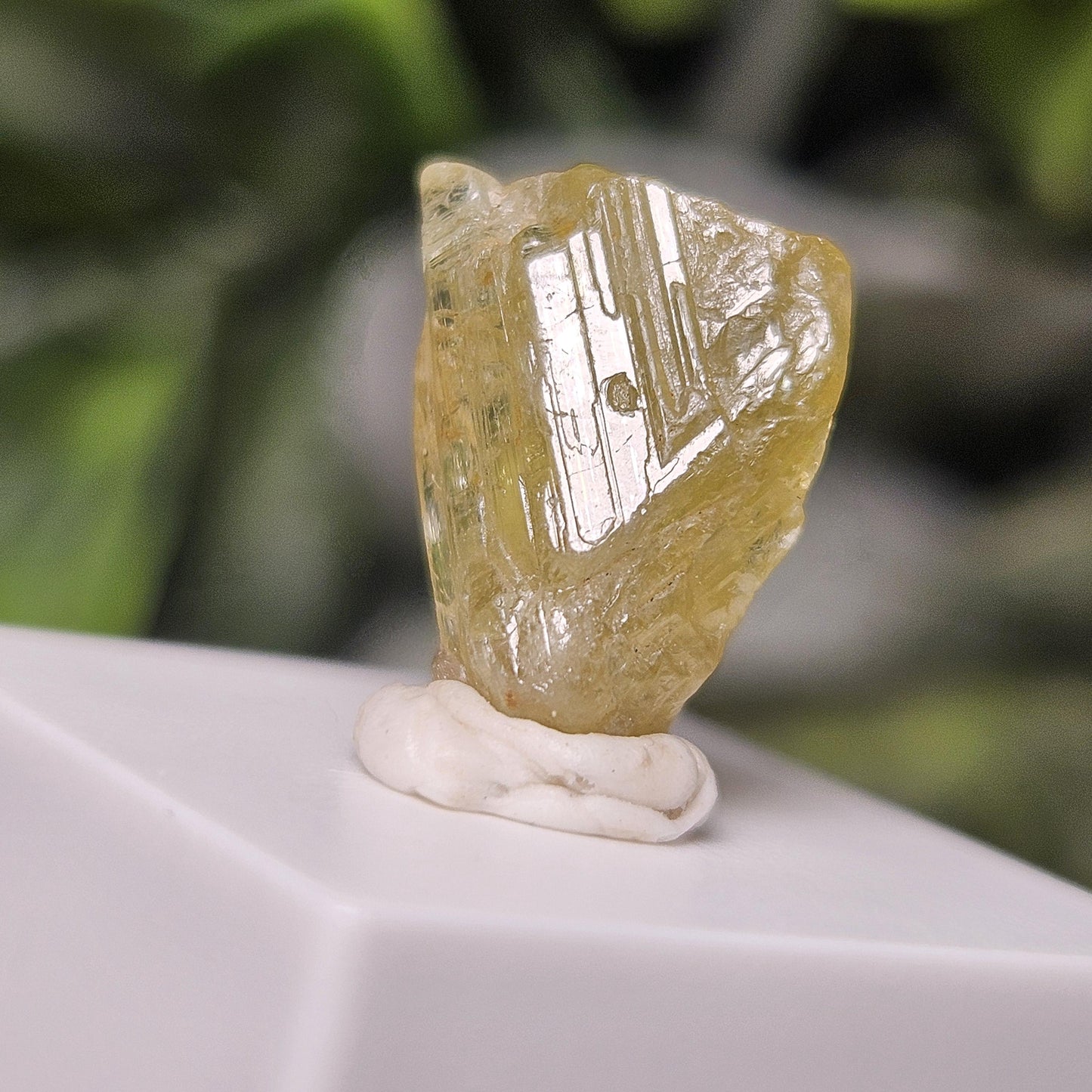 Twinned Golden Chrysoberyl Crystal 7.60ct, RARE Yellow Twin Chrysoberyl Gemstone