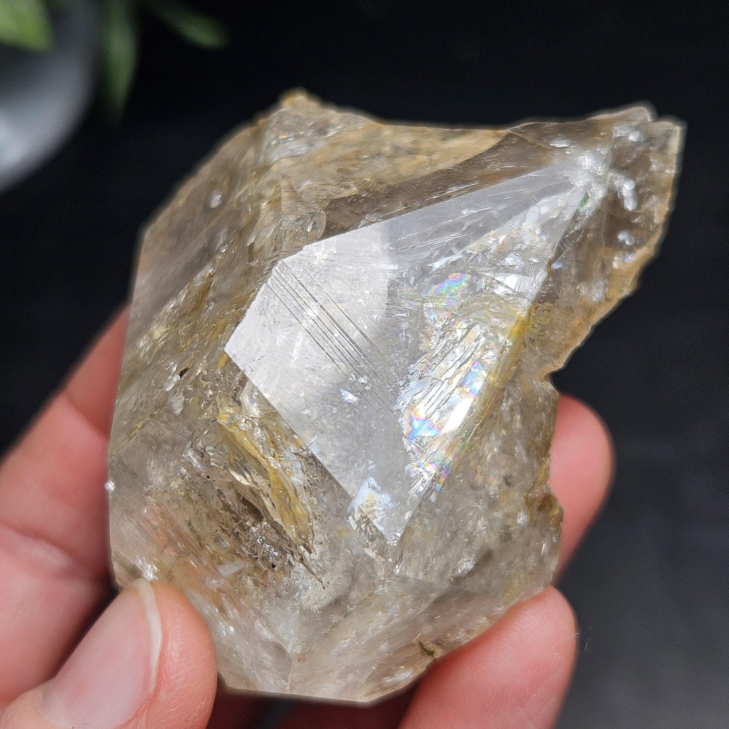 Skeletal Herkimer Diamond Quartz 152.27g, Growth Interference Terminated Herkimer Crystal from New York