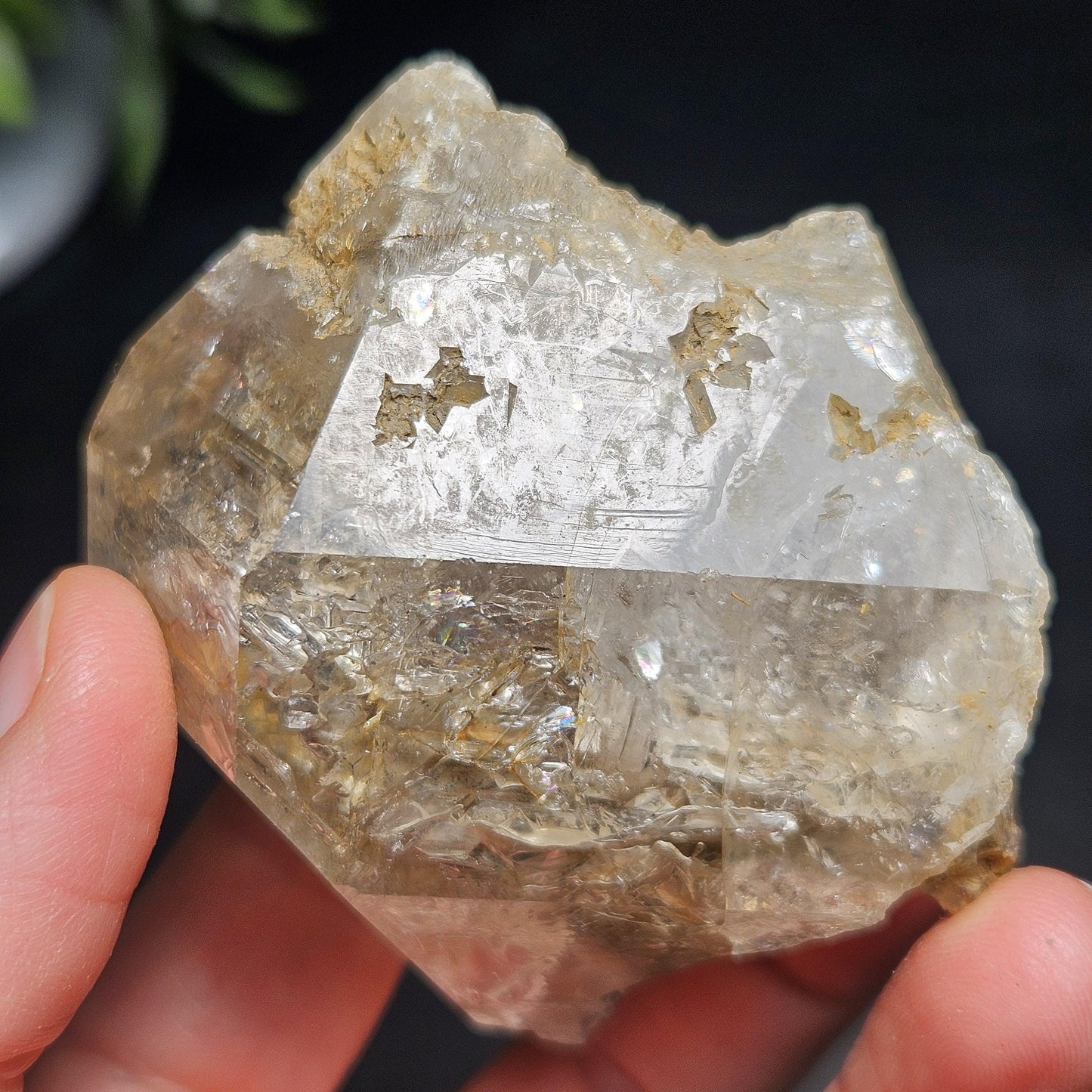 Skeletal Herkimer Diamond Quartz 152.27g, Growth Interference Terminated Herkimer Crystal from New York