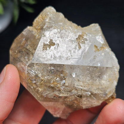 Skeletal Herkimer Diamond Quartz 152.27g, Growth Interference Terminated Herkimer Crystal from New York