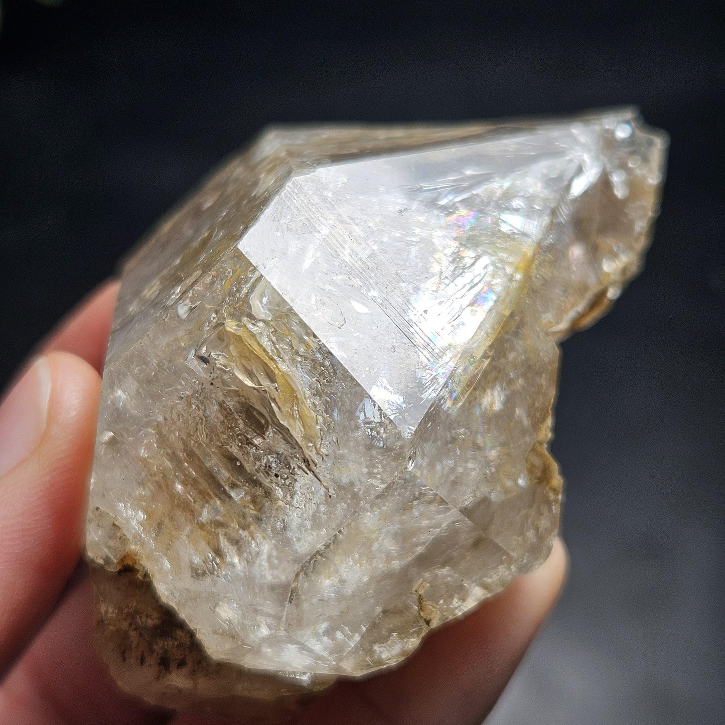 Skeletal Herkimer Diamond Quartz 152.27g, Growth Interference Terminated Herkimer Crystal from New York