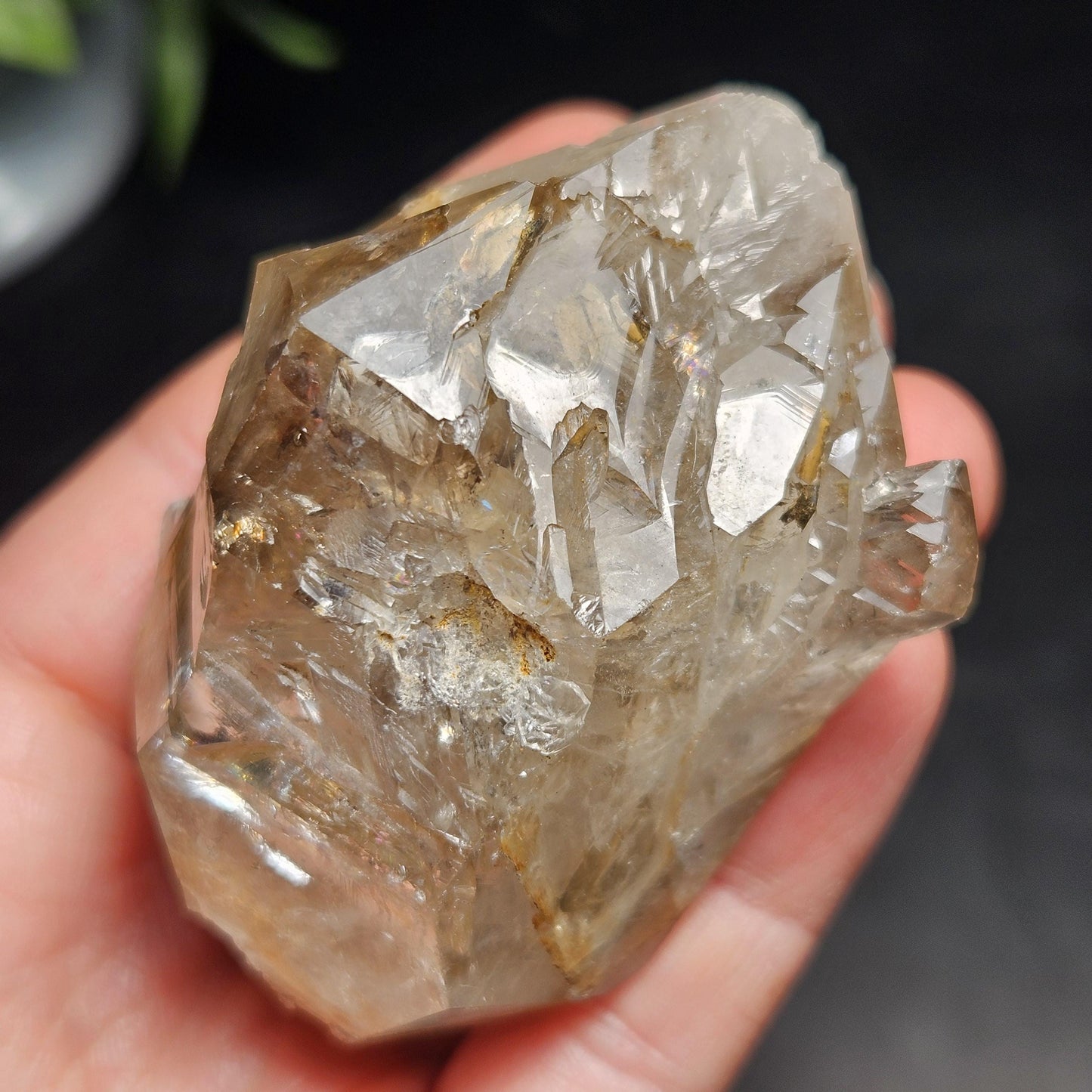 Skeletal Herkimer Diamond Quartz 151.08g, Etched Herkimer Crystal from New York
