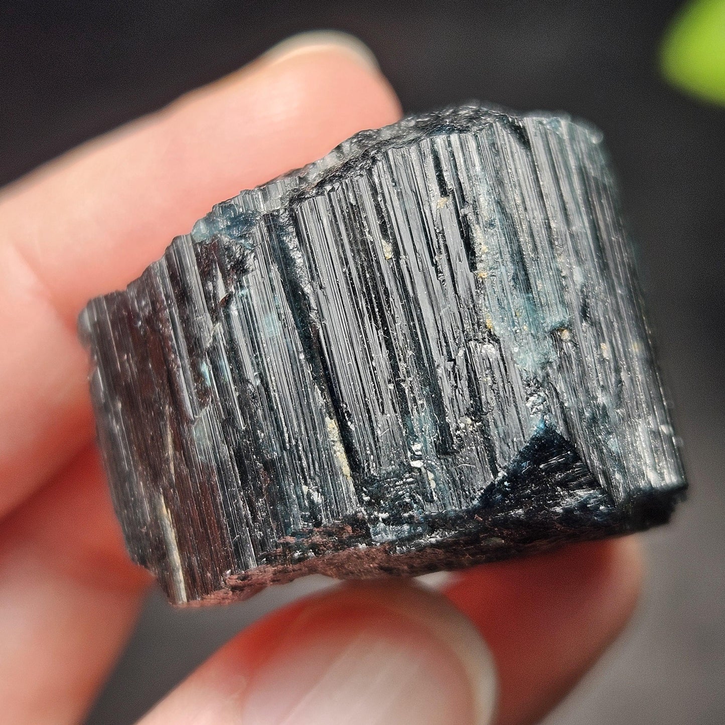 Blue Tourmaline Crystal 47.67g, Indicolite Specimen from Brazil, Blue Indicolite Crystal, Bicolor Tourmaline