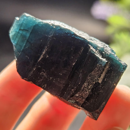 Blue Tourmaline Crystal 47.67g, Indicolite Specimen from Brazil, Blue Indicolite Crystal, Bicolor Tourmaline