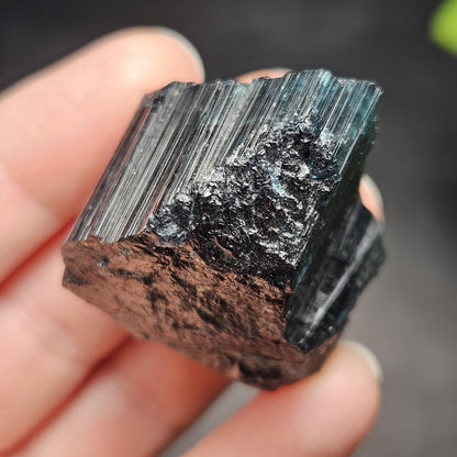 Blue Tourmaline Crystal 47.67g, Indicolite Specimen from Brazil, Blue Indicolite Crystal, Bicolor Tourmaline