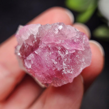 Pink Watermelon Tourmaline in Quartz from Brazil 29.64g, Raw Brazilian Tourmaline Specimen, Pink Tourmaline Crystal