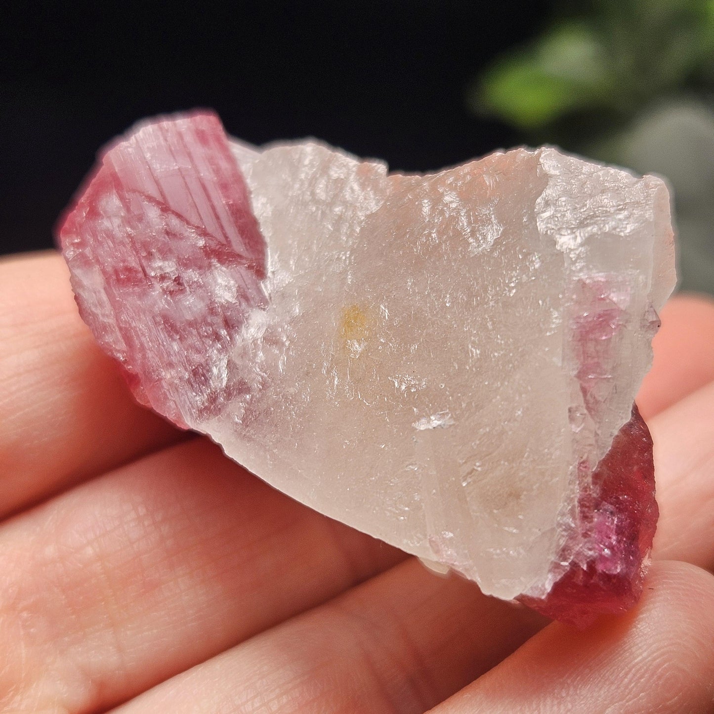 Pink Watermelon Tourmaline in Quartz from Brazil 29.64g, Raw Brazilian Tourmaline Specimen, Pink Tourmaline Crystal