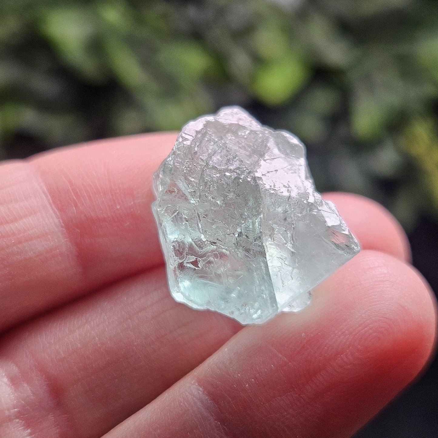 Etched Himalayan Green Fluorite Crystal, Icy Green Raw Fluorite Specimen