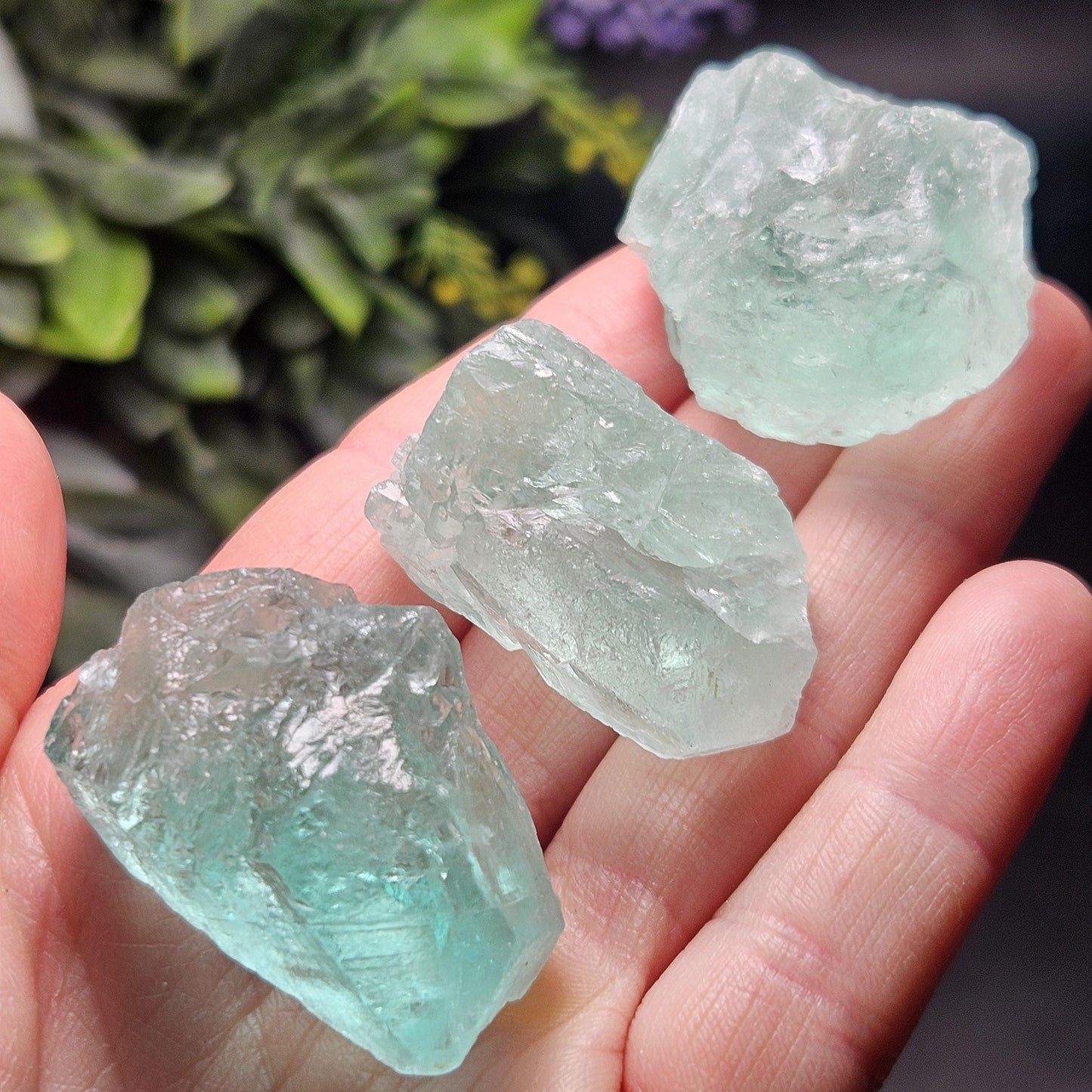 Etched Himalayan Green Fluorite Crystal, Icy Green Raw Fluorite Specimen