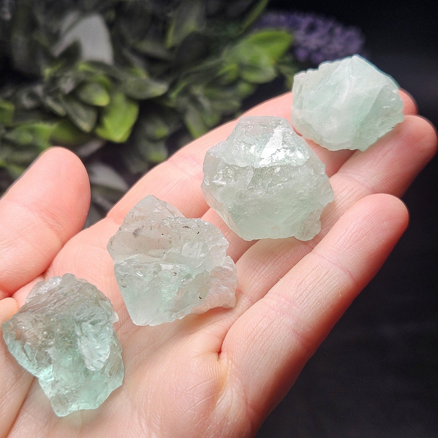 Etched Himalayan Green Fluorite Crystal, Icy Green Raw Fluorite Specimen