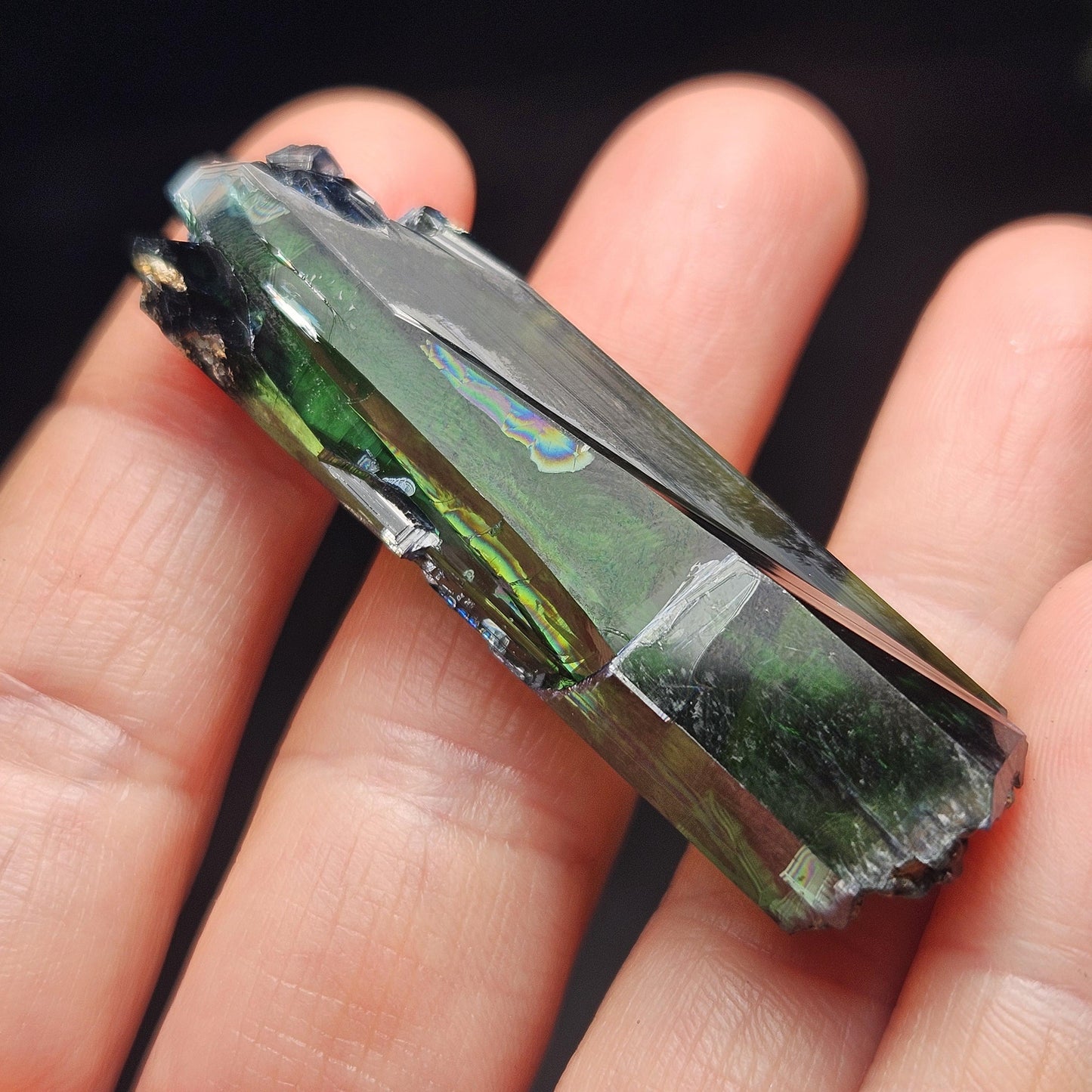 Vivianite Crystal Specimen 13.11g, Terminated Vivianite Crystal, Raw Blue