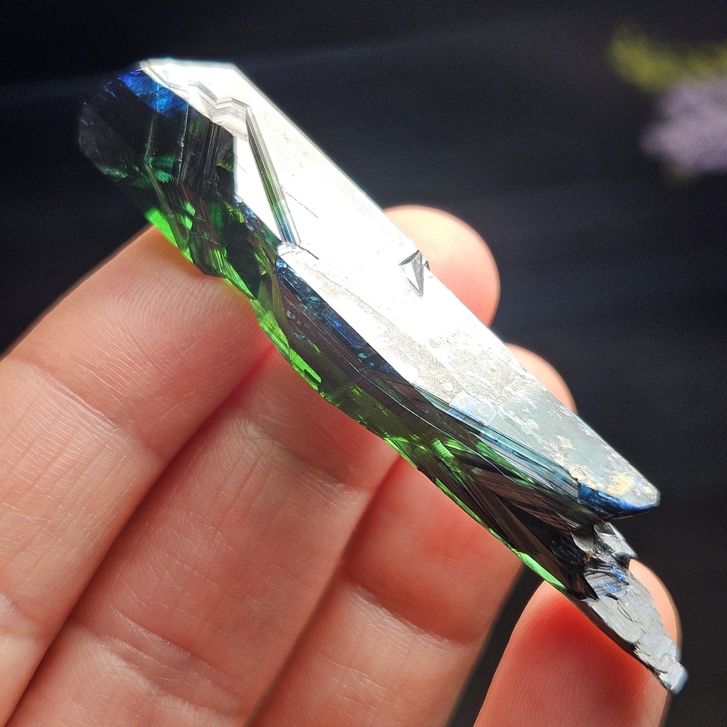 Vivianite Crystal Specimen 13.11g, Terminated Vivianite Crystal, Raw Blue