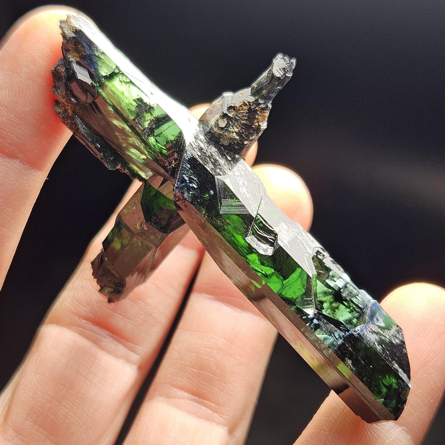 Vivianite Crystal Specimen 19.10g, Terminated Vivianite Crystal, Raw Blue