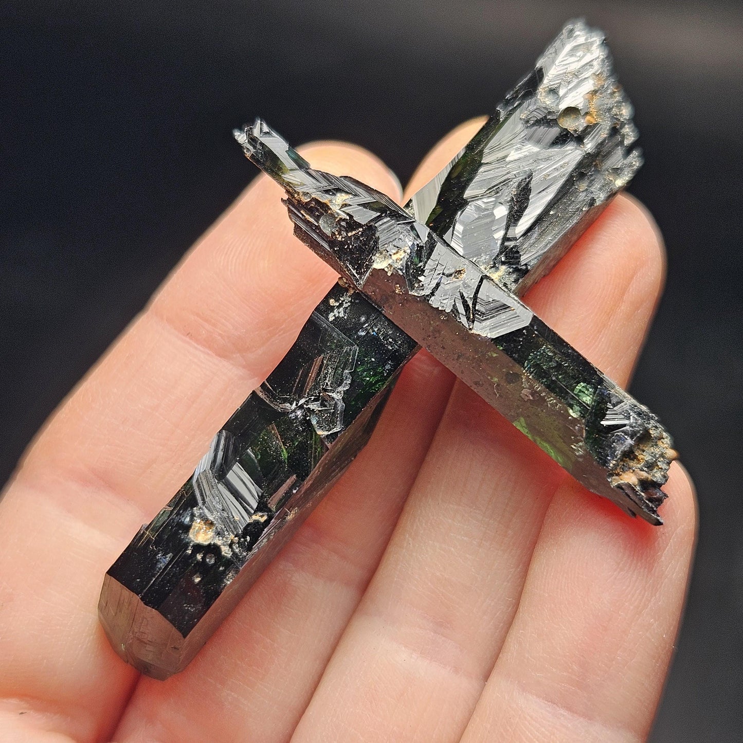 Vivianite Crystal Specimen 19.10g, Terminated Vivianite Crystal, Raw Blue