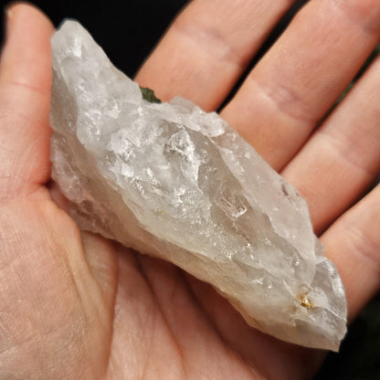 Green Tourmaline in Quartz Crystal 76.77g, Brazilian Quartz with Tourmaline, Green Tourmaline Specimen, Tourmaline in Quartz Crystal