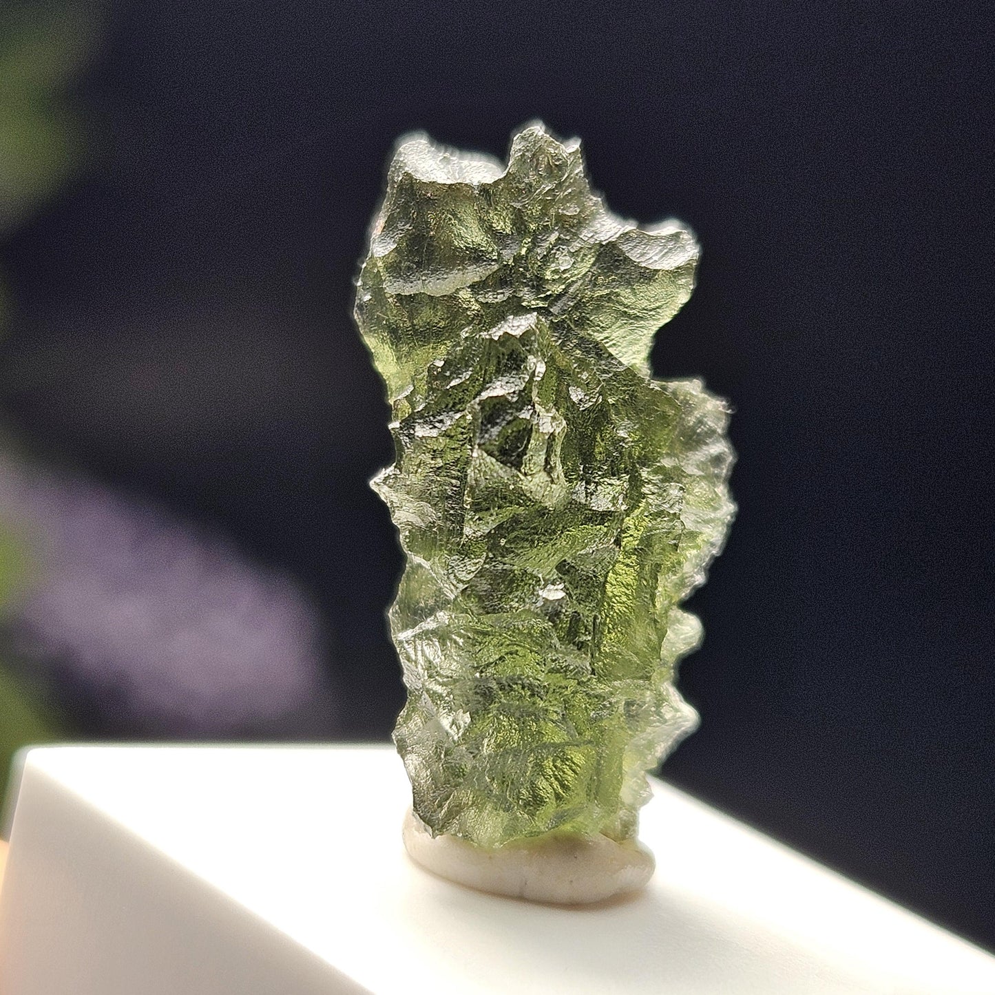Besednice Moldavite Hedgehog Specimen 1.97 gram