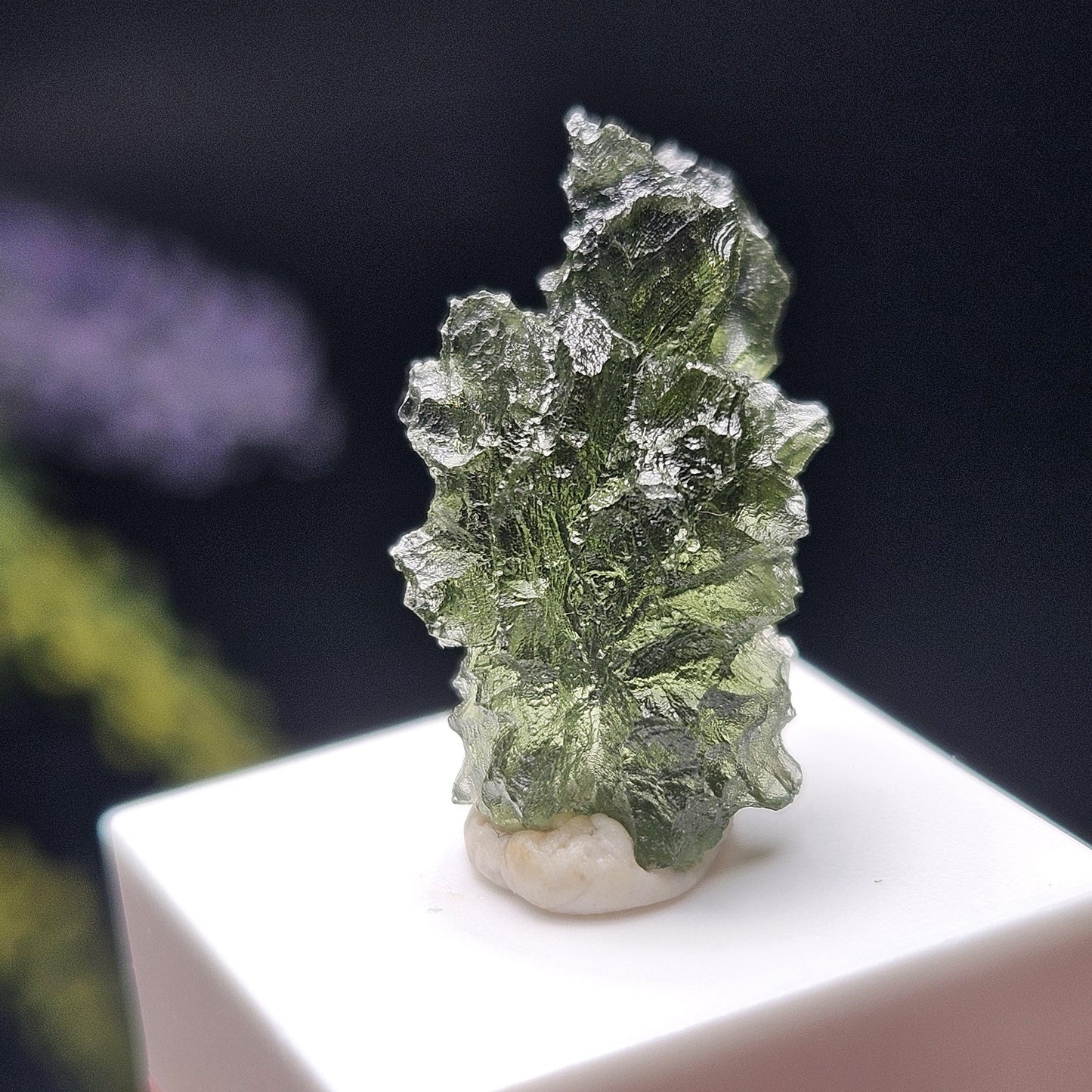 Besednice Moldavite Hedgehog Specimen 1.97 gram