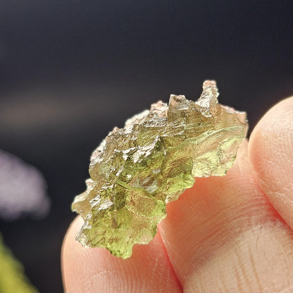 Besednice Moldavite Hedgehog Specimen 1.97 gram