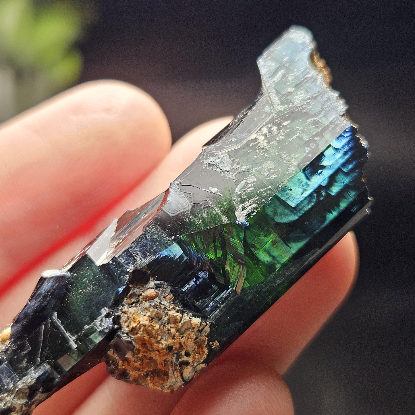 Vivianite Crystal Specimen 15.36g, Terminated Vivianite Crystal, Raw Blue