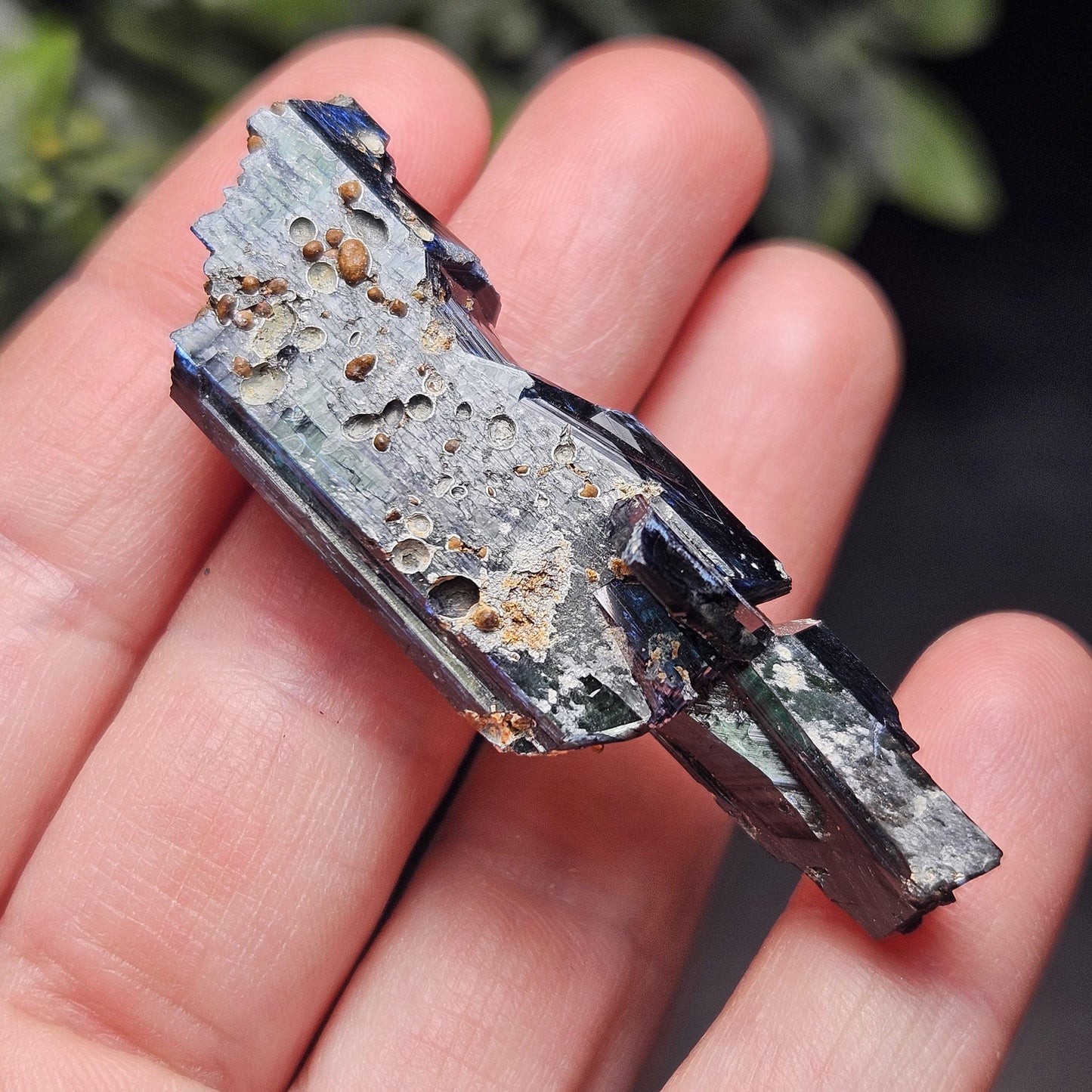 Vivianite Crystal Specimen 15.36g, Terminated Vivianite Crystal, Raw Blue