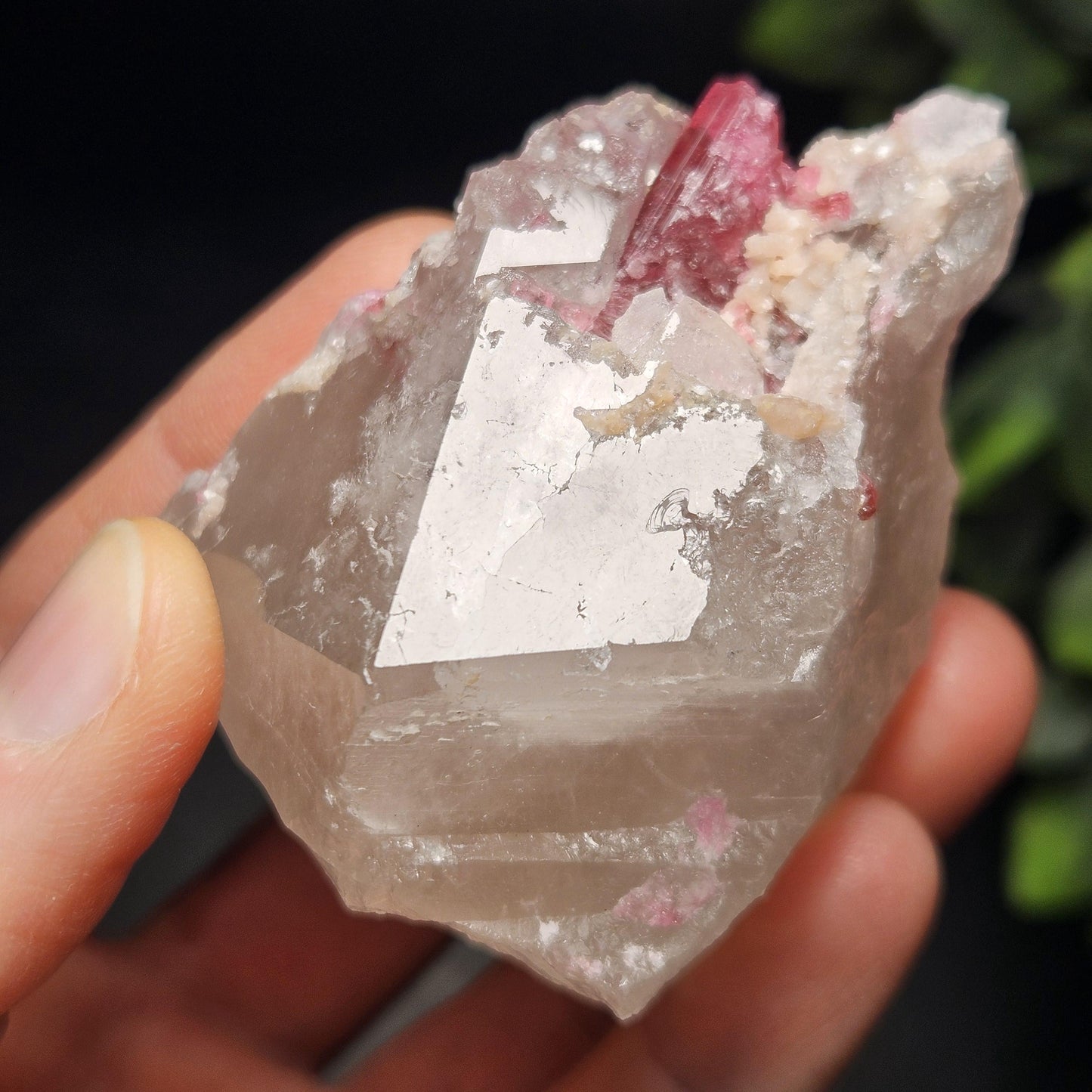 Bubblegum Pink Tourmaline in Quartz from Brazil 121.67g, Raw Brazilian Tourmaline Specimen, Pink Tourmaline Crystal