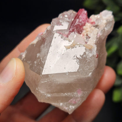 Bubblegum Pink Tourmaline in Quartz from Brazil 121.67g, Raw Brazilian Tourmaline Specimen, Pink Tourmaline Crystal