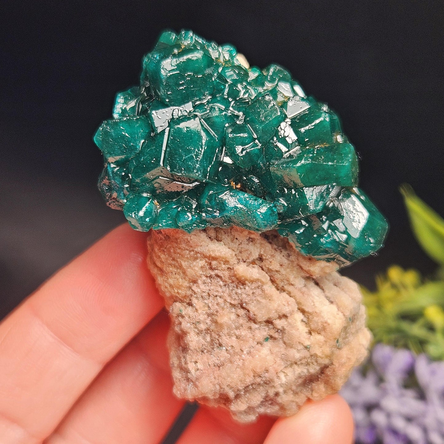 Dioptase Specimen from Congo 48.57g