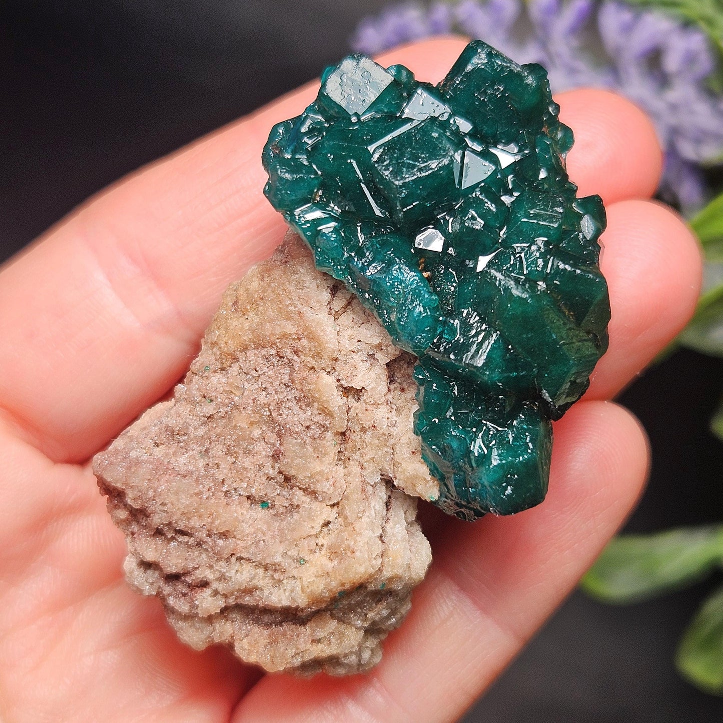 Dioptase Specimen from Congo 48.57g
