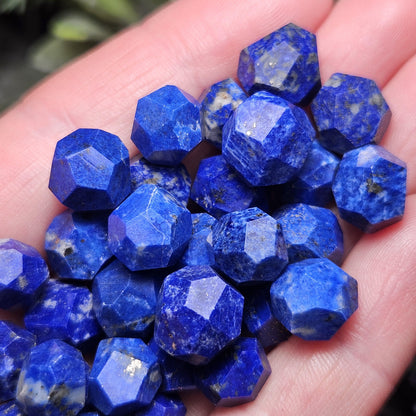 Lapis Lazuli Polished Faceted Stone, Polished Lapis Lazuli Stone, Lapis Lazuli Multi Faceted Crystal Specimen