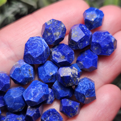 Lapis Lazuli Polished Faceted Stone, Polished Lapis Lazuli Stone, Lapis Lazuli Multi Faceted Crystal Specimen