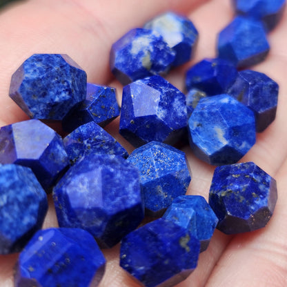 Lapis Lazuli Polished Faceted Stone, Polished Lapis Lazuli Stone, Lapis Lazuli Multi Faceted Crystal Specimen