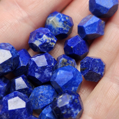 Lapis Lazuli Polished Faceted Stone, Polished Lapis Lazuli Stone, Lapis Lazuli Multi Faceted Crystal Specimen