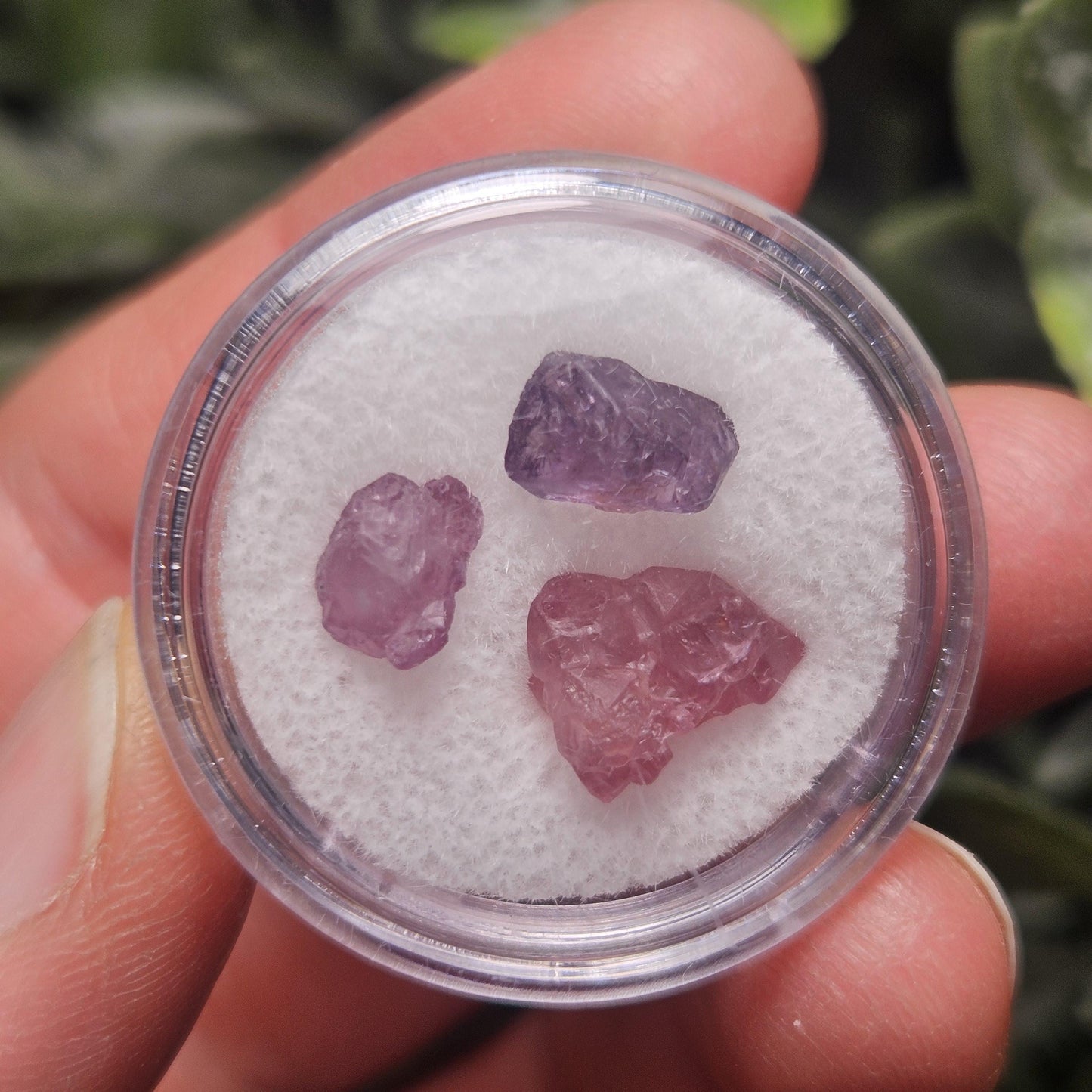 Purple Spinel (Set of 3 crystals), Raw Spinel Crystal, Spinel Lot from Madagascar, Purple Spinel Rough Stone