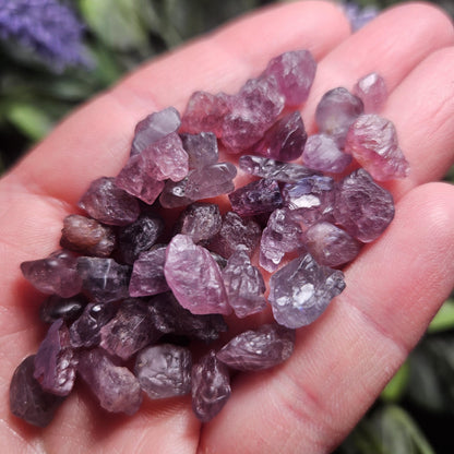 Purple Spinel (Set of 3 crystals), Raw Spinel Crystal, Spinel Lot from Madagascar, Purple Spinel Rough Stone