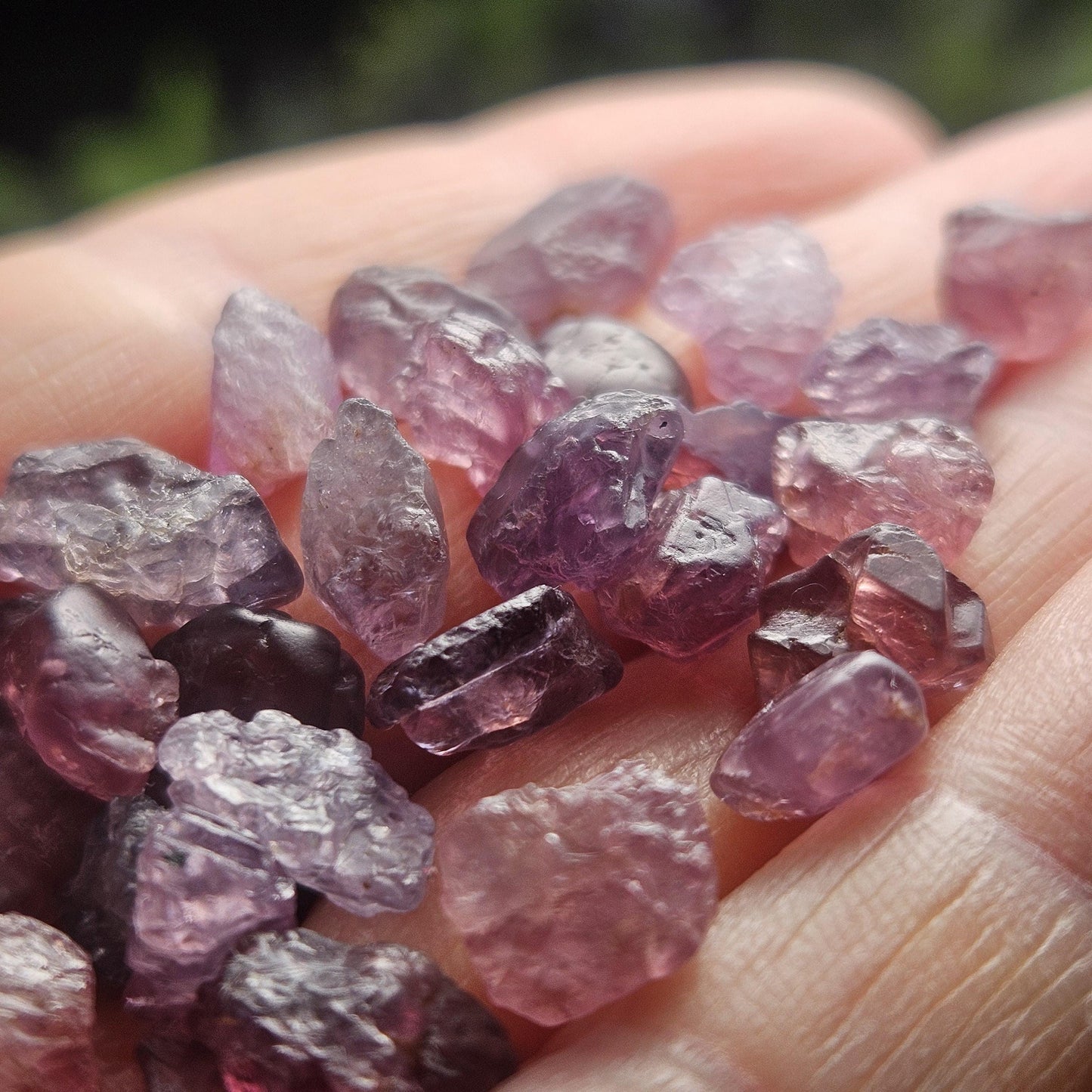 Purple Spinel (Set of 3 crystals), Raw Spinel Crystal, Spinel Lot from Madagascar, Purple Spinel Rough Stone