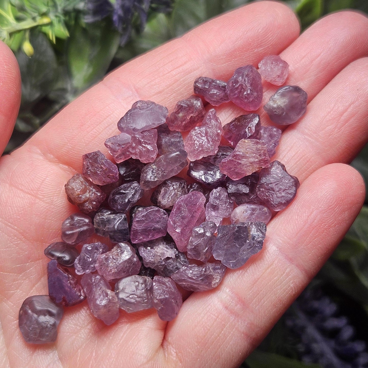 Purple Spinel (Set of 3 crystals), Raw Spinel Crystal, Spinel Lot from Madagascar, Purple Spinel Rough Stone